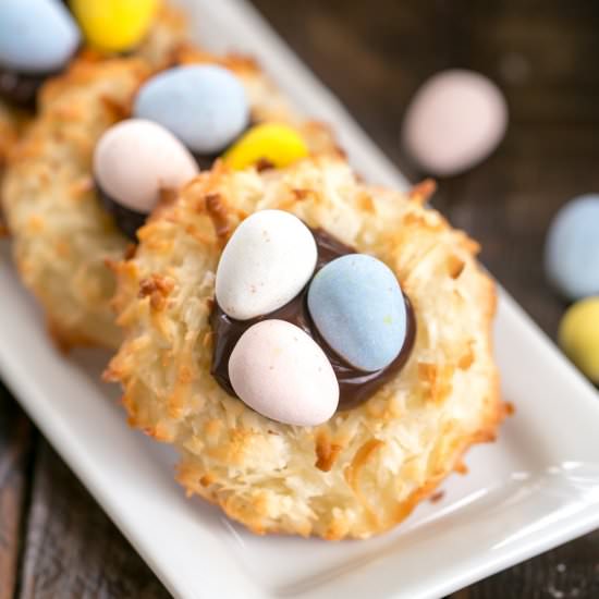 Coconut Macaroon Easter Nests