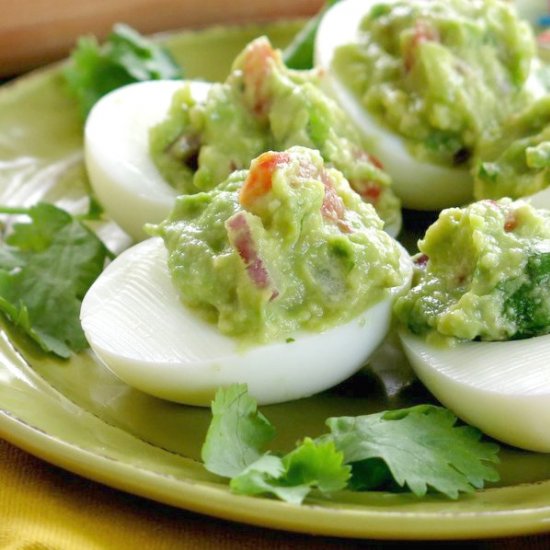 Guacamole Stuffed Deviled Eggs