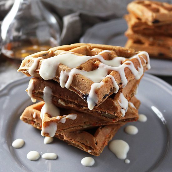 Easy Carrot Cake Waffles