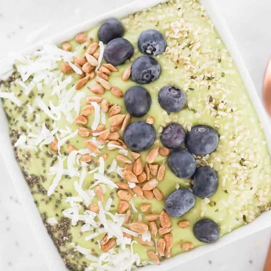 Avocado Green Smoothie Bowl