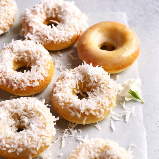 Baked Coconut Doughnuts