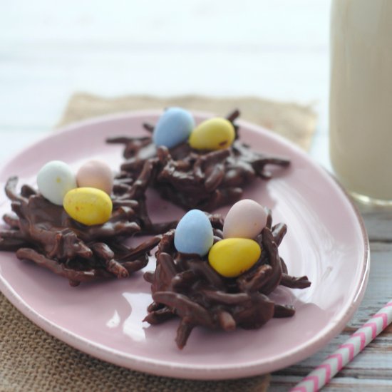 Nutella No-Bake Bird Nest Cookie