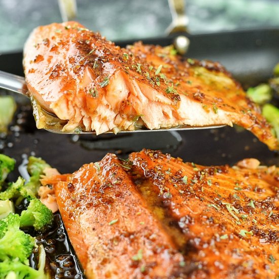 Honey Balsamic Glazed Trout