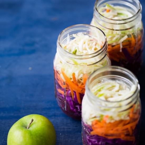 Rainbow apple slaw