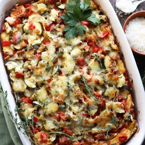 Cheesy Veggie Brunch Casserole