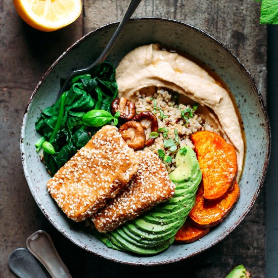 Sesame Crusted Tofu Bowls