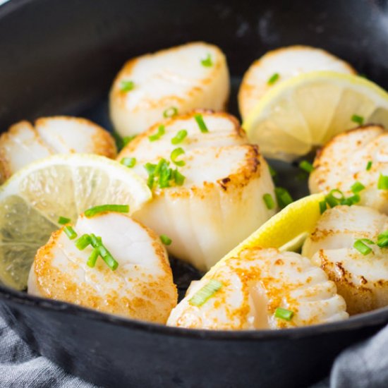 Low FODMAP Scallops with Lemon