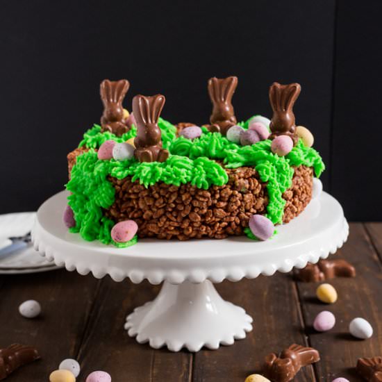 Easter Bunny Rice Krispie Cake