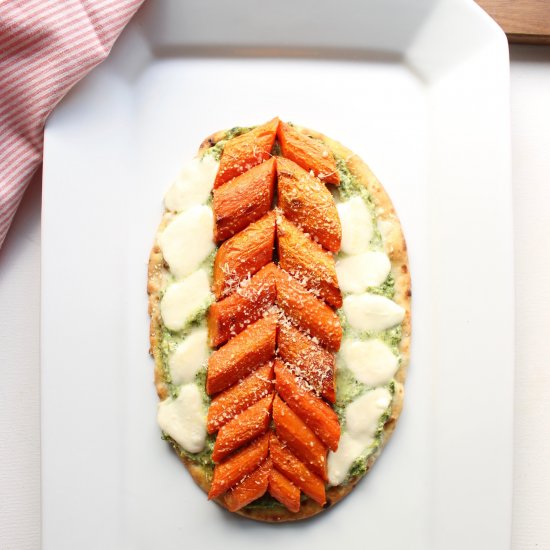 Carrot flatbread pizza