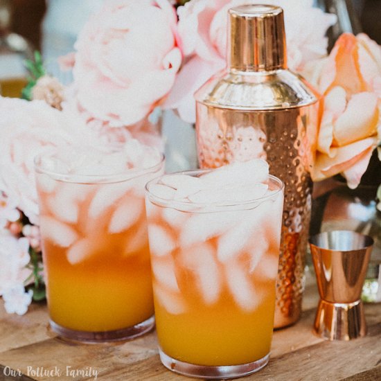 Peach Mango Sparkling Rosé Cocktail