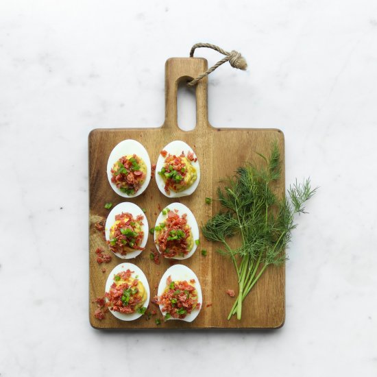 Deviled Eggs with Bacon & Jalapeño