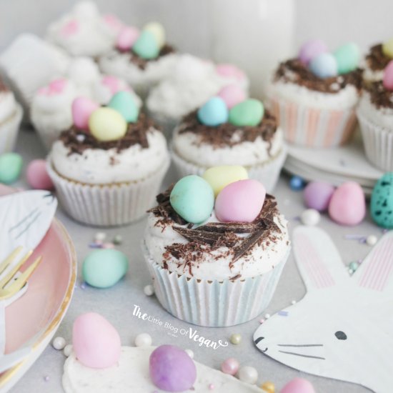 Vegan easter cupcakes