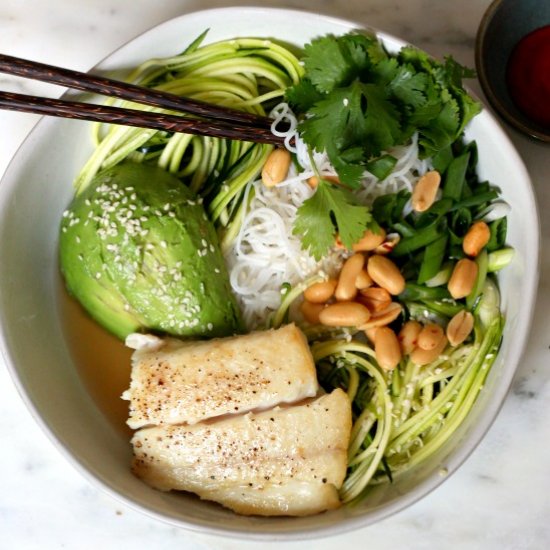 Soothing Noodle Broth Bowl+ Halibut