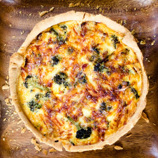 Deep Dish Broccoli Bacon Quiche