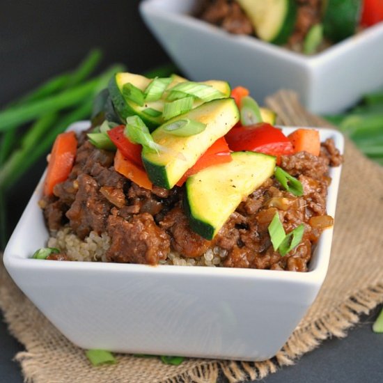 Korean Beef Bowls with Veggies