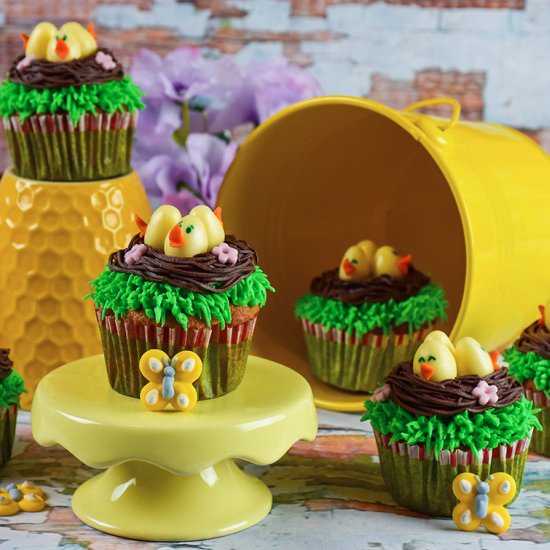 Easter Nest Cupcakes