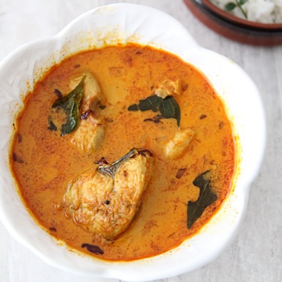 Kerala fish curry with coconut milk