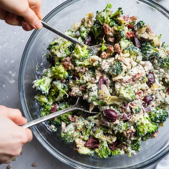 Keto Mediterranean Broccoli Salad