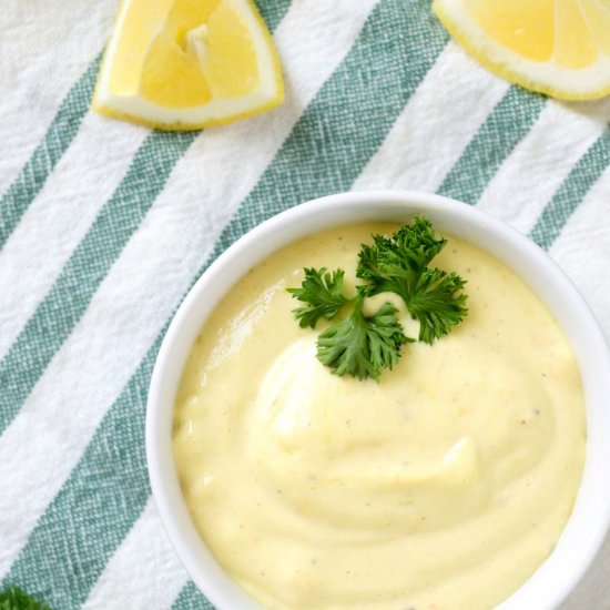 homemade aioli sauce