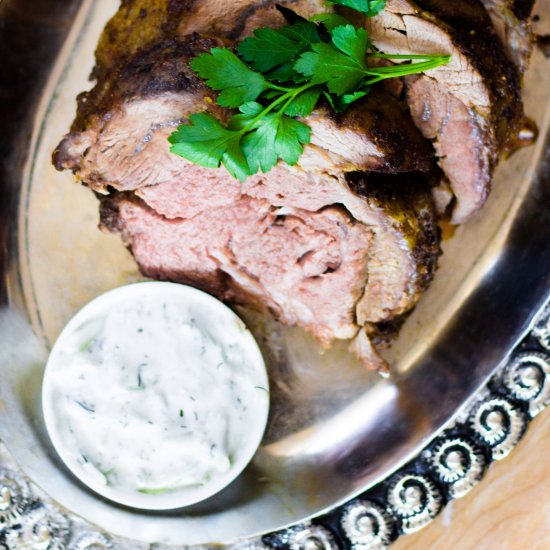 Spiced Lamb Shoulder with Tzatziki