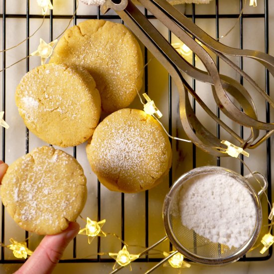 GF brown butter corn cookies