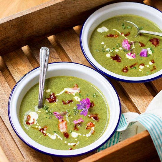 Stinging Nettle Soup With Bacon