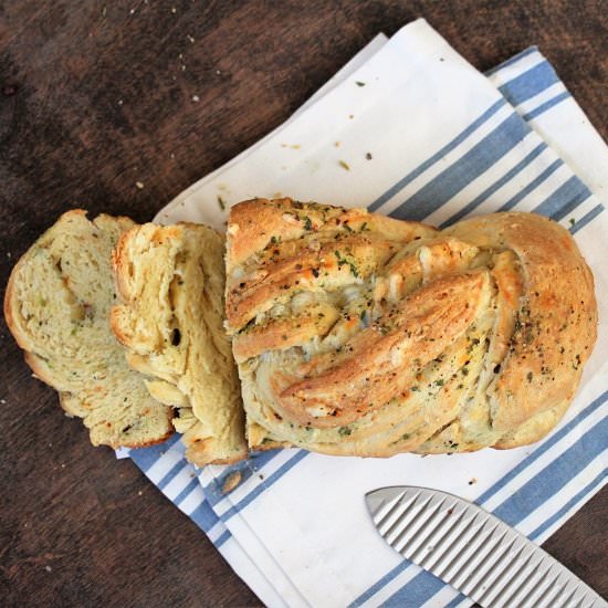 Cheesy Babka Loaf