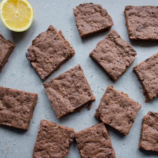 Chocolate Thyme Lemon Shortbread