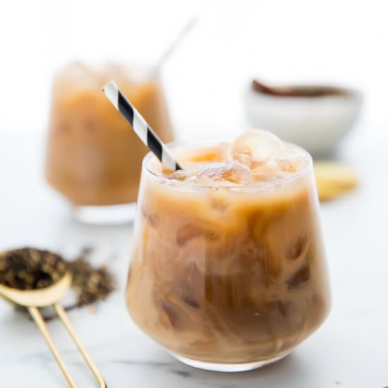 vegan & paleo iced dirty chai