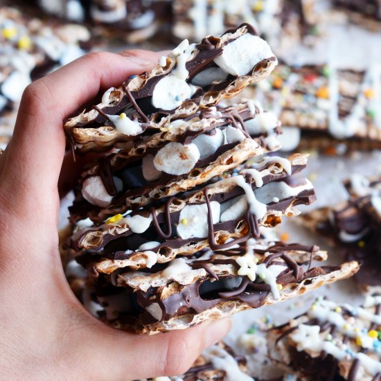 Chocolate Matzah Marshmallow Bars