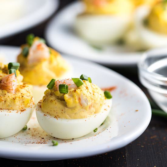 shrimp deviled eggs