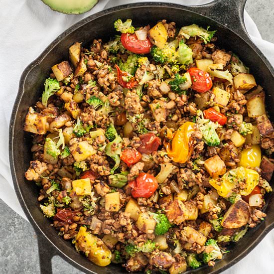 Savory Tempeh Breakfast Hash