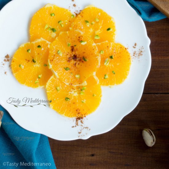 Orange with EVOO & cinnamon