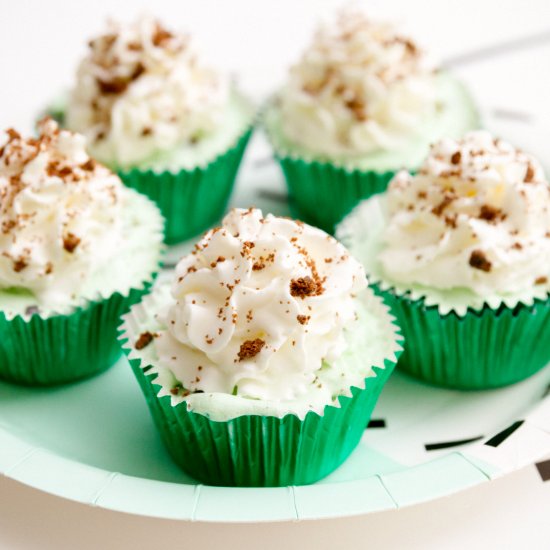 Mint Chip Ice Cream Cupcakes