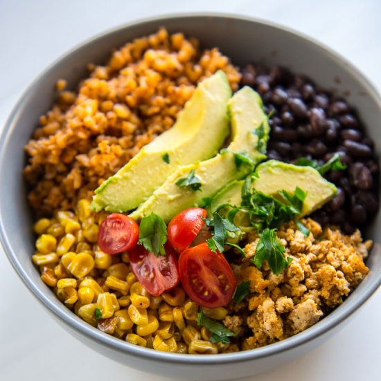 Turkey Taco Bowls Cauliflower Rice