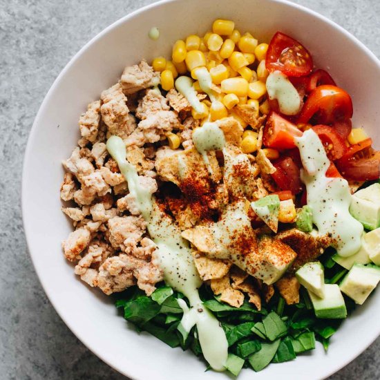 Healthy Taco Salad w/ Ground Turkey