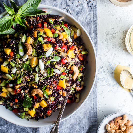 Forbidden Rice Salad with Mango