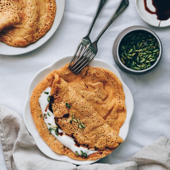 Emirati Saffron Cardamom Pancakes