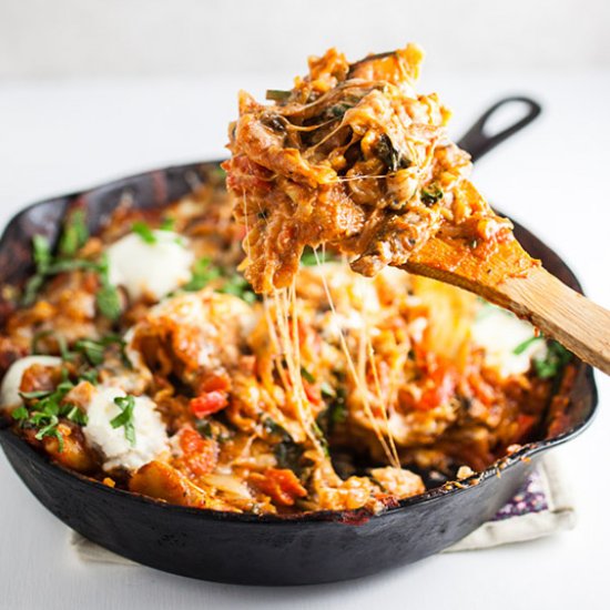 Cheesy Skillet Vegetable Lasagna