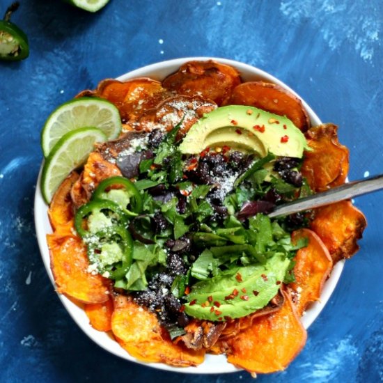 Sweet Potato Nacho Salad Bowls