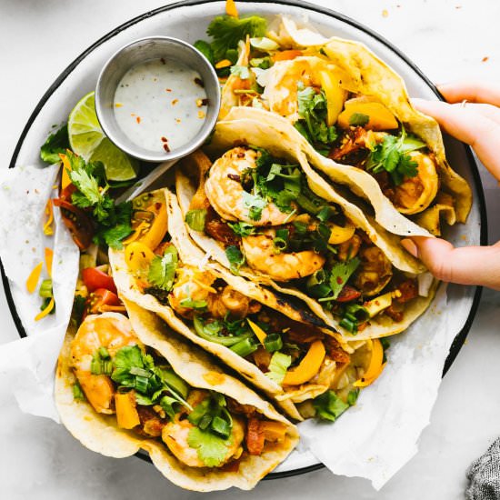 Crock Pot Fire Roasted Shrimp Tacos