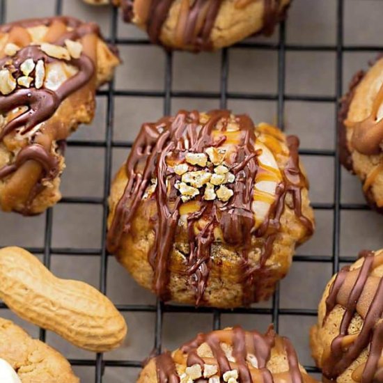 Snickers Thumbprint Cookies