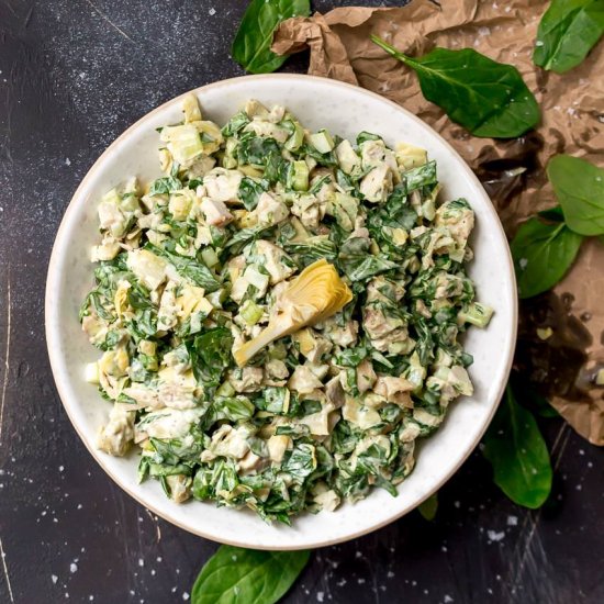 Spinach Artichoke Chicken Salad