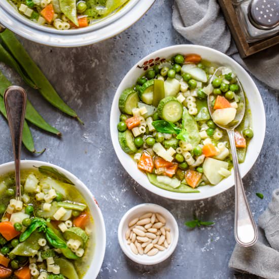 Minestrone with green beans