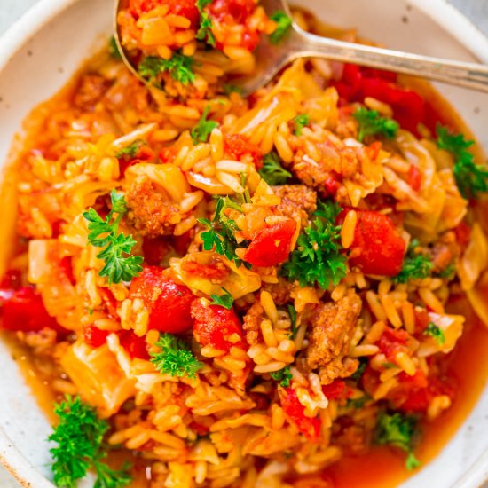 30-Min One-Pot Cabbage Rolls