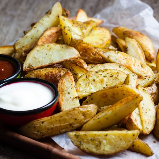 Oven roasted chips