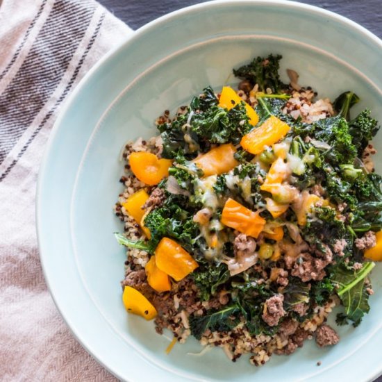 Bison Quinoa Hash