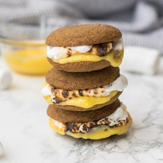 Lemon Gingersnap Cookie S’mores