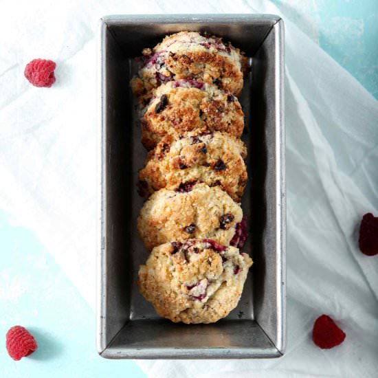 Raspberry Shortcake Biscuits