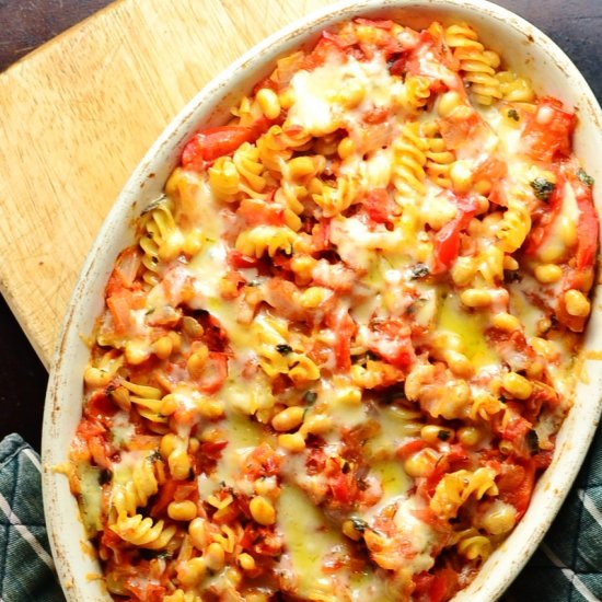 Pasta Bake with Soya Beans